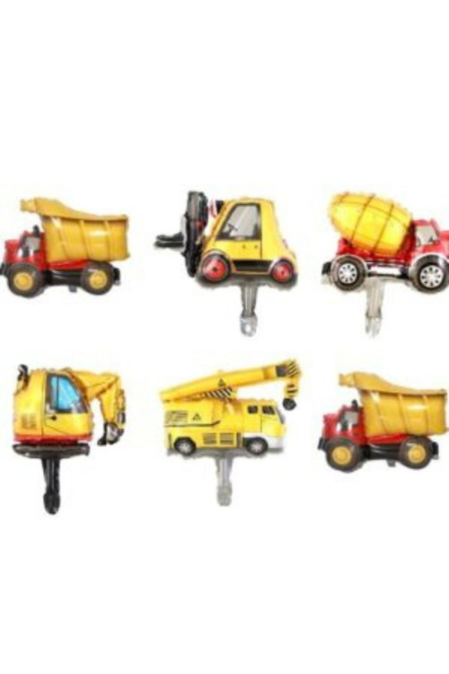 İnşaat Teması Mini Shap Folyo Balon 6 lı Set