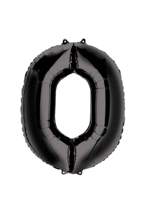 Siyah 0 Rakam Folyo Balon 100 Cm 1 Adet