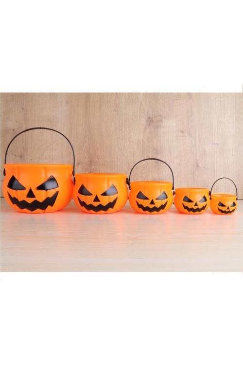 Halloween Balkabağı Şekilli Kova 5 Adet