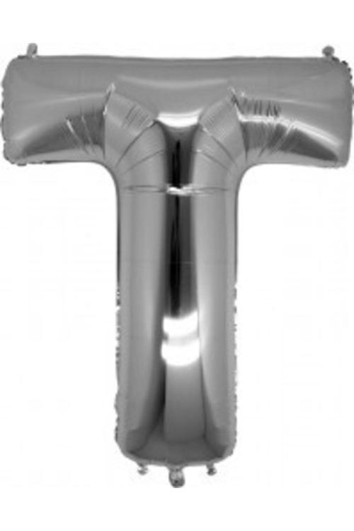 Folyo Balon T Harfi Gümüş Renk 100 Cm