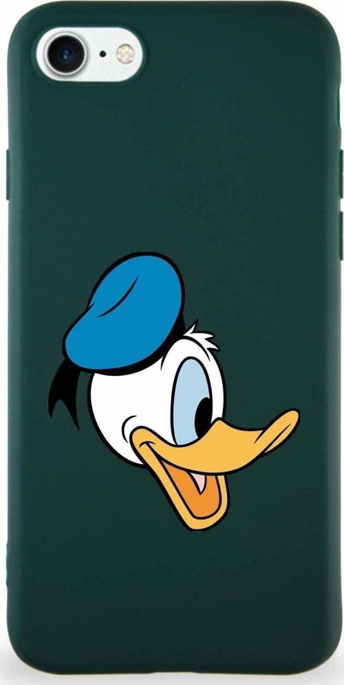 Iphone 7 Soft Premier Uyumlu Donald Duck-F Tasarımlı Silikon Kılıf - Yeşil