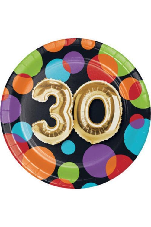 Işıltılı Balonlar 30 Yaş Küçük Tabak 8 Adet