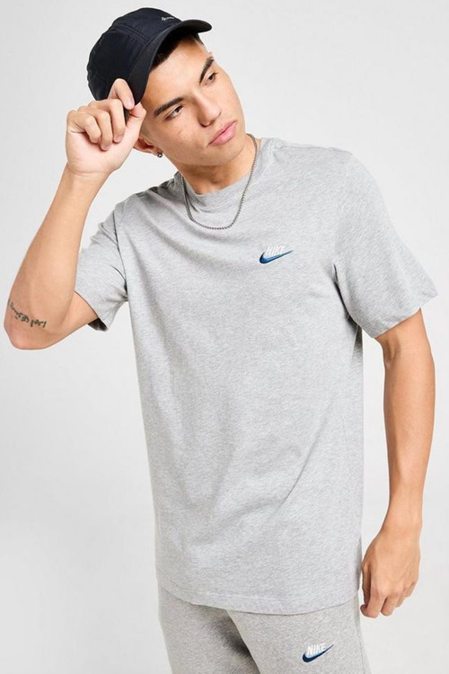 Sportswear Club Men's T-Shirt Erkek Pamuklu Tişört Gri