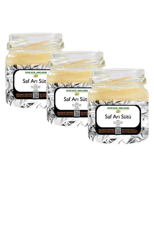 Saf Arı Sütü 3 Şişe 30 Gr. x 3 Ad. Toplam 90 Gr. Saf Arı Sütü Cam Şişelerde %100 Saf Arı Sütü
