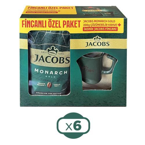 Monarch Gold 200 gr İkonik Jacobs Fincanlı Set x 6 Adet