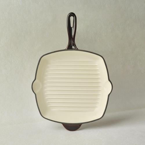 Heritage Demir Döküm Emayeli Grill Tava 26 cm Kırmızı