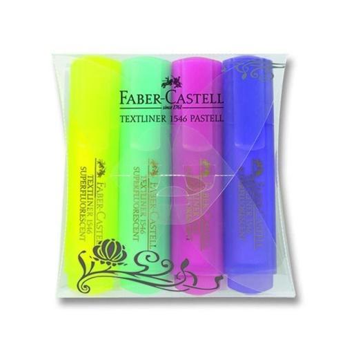 Textliner 1546 Fosforlu Kalem Seti 4 Renk Pastel Renkler