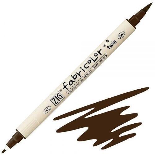Fabricolor Twin Çift Uçlu Kumaş Tekstil Boyama Kalemi DARK BROWN