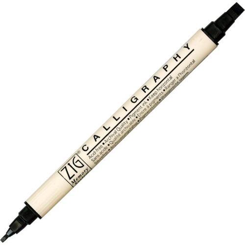 Calligraphy Çift Uçlu Kaligrafi Kalemi 2 mm. + 5 mm. 010 Pure Black