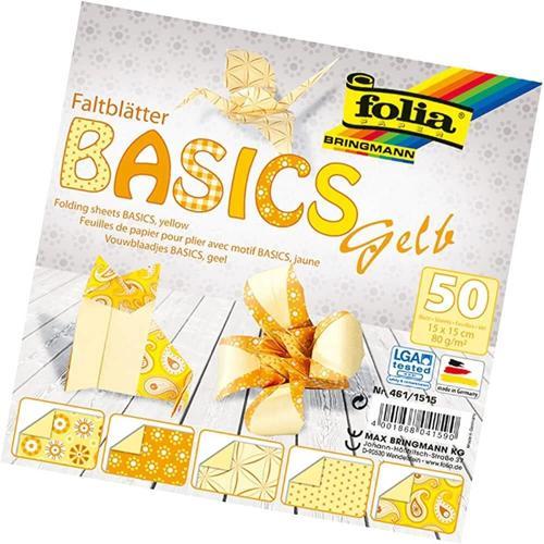Origami Kağıdı 15x15 cm. 5 Desen 50 Yaprak Basic Sarı