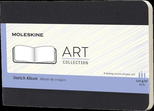 Art Sketch Album Eskiz Çizim Defteri 13x21 cm. 120 gr. 88 Sayfa Siyah