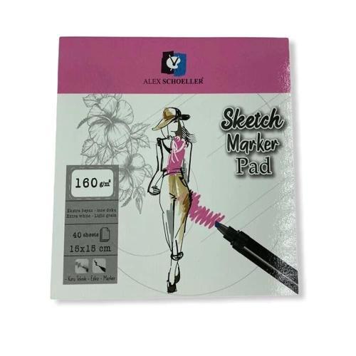 Sketch Marker Defteri Pad 160 gr. 15x15 cm. 40 yp.