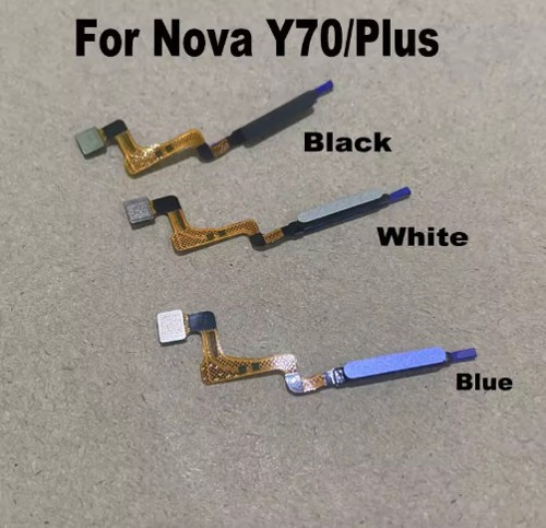 Huawei Nova Y70 artı parmak izi sensörü için güç düğmesi Flex kablo dokunmatik kimlik sensörü ev düğmeleri Smartphone parçaları