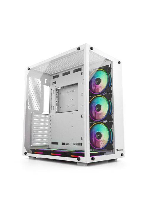 Warcry Beyaz 6X120Mm A-Rgb Fanlı Gaming Oyuncu Bilgisayar Kasası