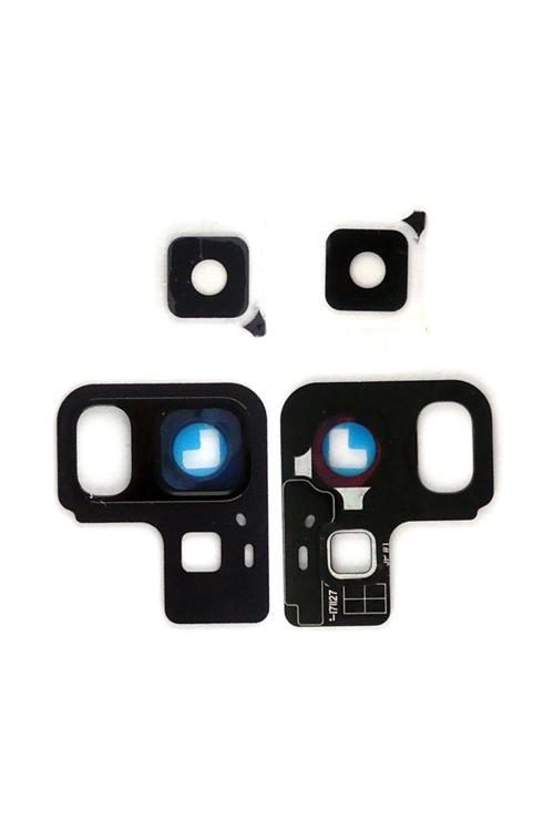 Samsung Galaxy A530 A8 2018 Uyumlu Çerçeveli Kamera Camı - Siyah