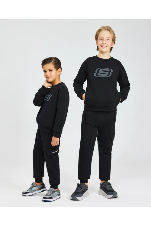 SK232065-001 B Essential Crew Neck Erkek Çocuk Sweatshirt