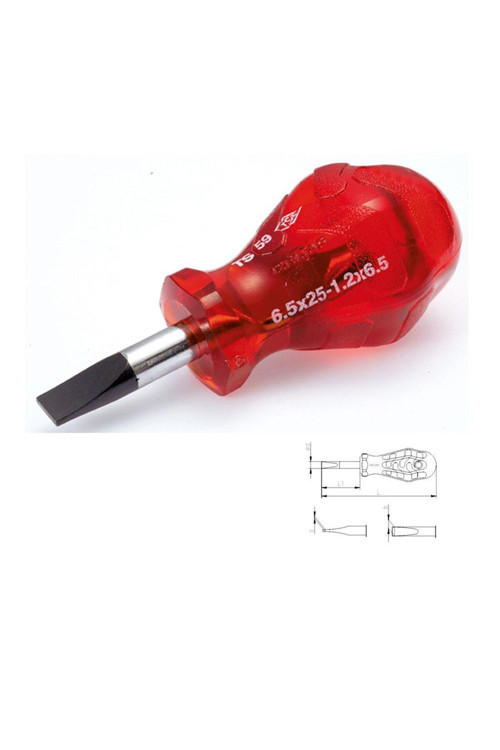 İzeltaş 4110 Kraft Topaç Düz Tornavida 5,5X25