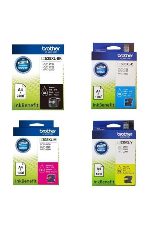 Lc539Xl-Bk/Lc-535Xl Cmy Dcp-J100/J105/J200 4Lü Kartuş Set
