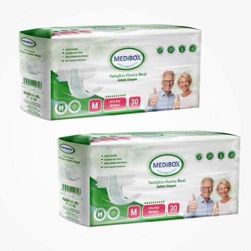 box Yetişkin Bel Bantlı Hasta Bezi (M) Medium | 60 Adet