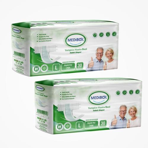 box Yetişkin Bel Bantlı Hasta Bezi (L) Large | 60 Adet
