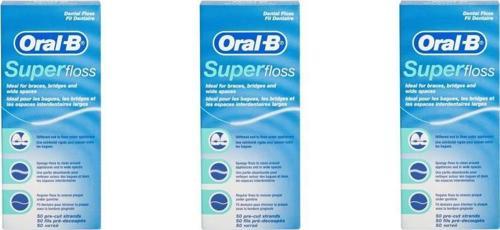 Diş İpi Super Floss 50 Adet x 3 Kutu