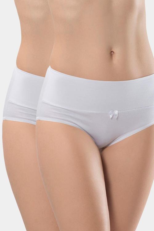 Kadın Likralı Külot (2'li Paket) 964/BEYAZ