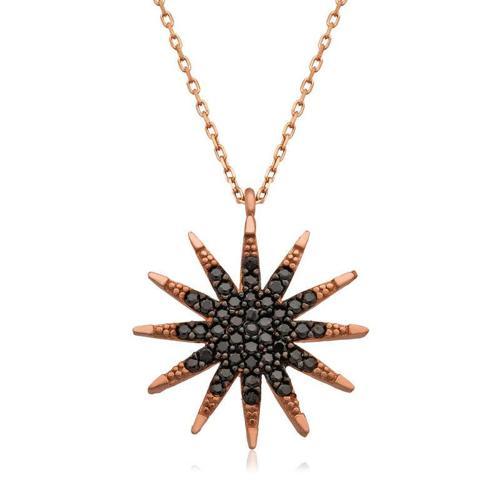 925 Ayar Gümüş Kutup Yıldızı Kadın Gümüş Kolye (BC-A089F2)