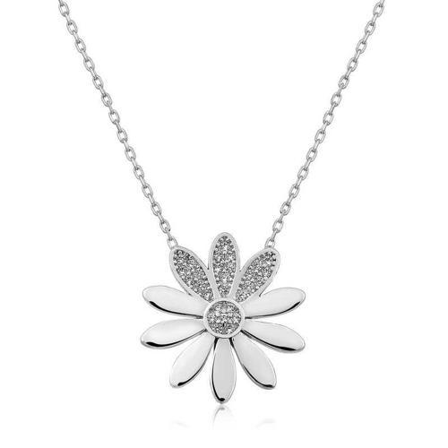 ​925 Ayar Gümüş Çiçek Kadın Gümüş Kolye (BC-E75307)