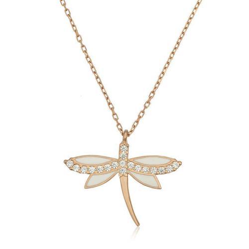 925 Ayar Gümüş Yusufçuk Kadın Gümüş Kolye (BC-2F3FF6)