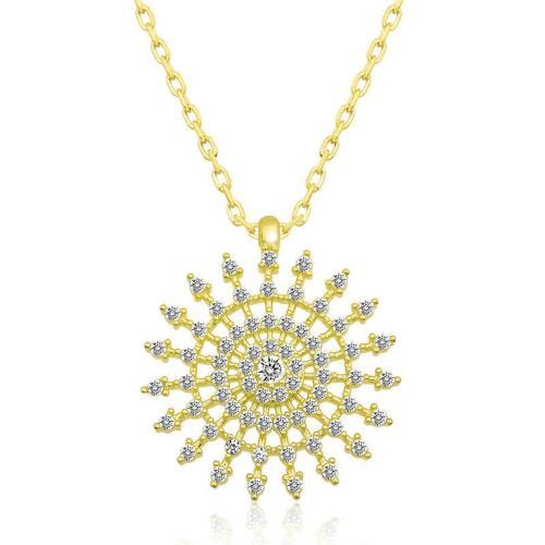 925 Ayar Gümüş Güneş Kadın Gümüş Kolye (BC-E518A7)