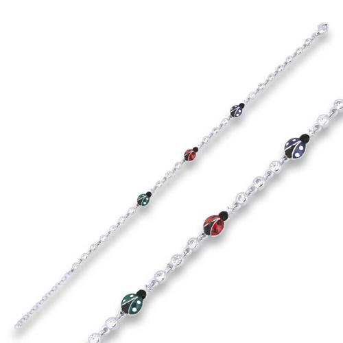 925 Ayar Gümüş Uğur Böceği Bileklik (BC-BB0648)