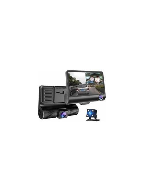 1080P Yol Kayıt 3 Kameralı Araç İçi Kamera Sistemi Gece Görüş+ Geri Vitesli DX400