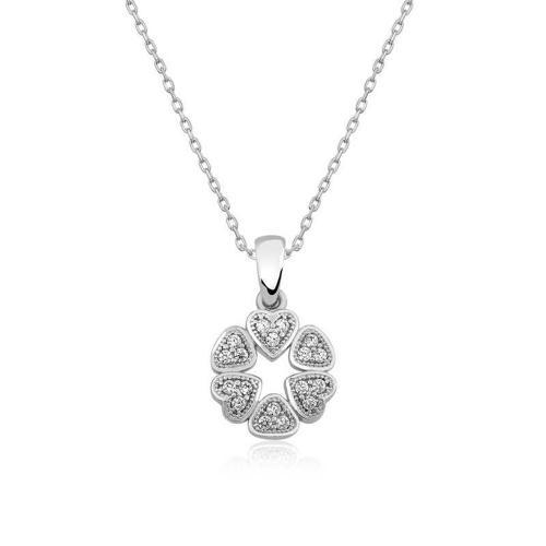 925 Ayar Gümüş Kalp Çemberi Kadın Gümüş Kolye (BC-BF8ABA)