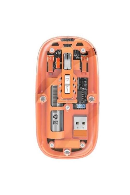Şeffaf Kablosuz Mouse Usb Reciever Ile Bağlan Modern Tasarım M233