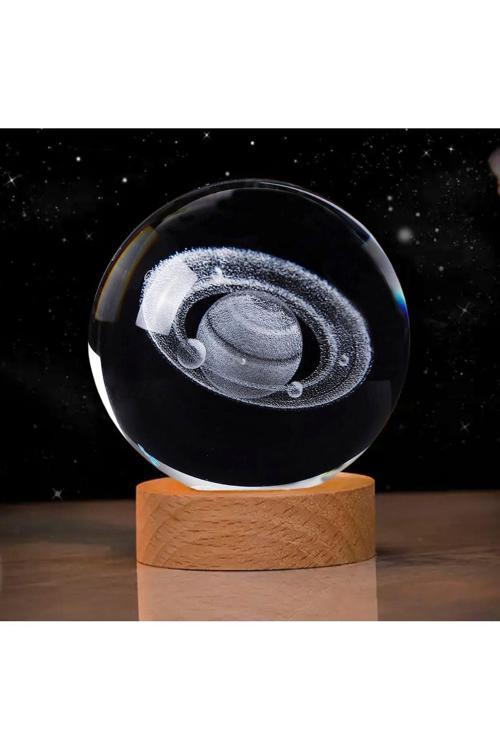 Cam Küre Işıklı Masaüstü Aydınlatma Oda Ve Salon Gece Lambası Dekoratif 6Cm X 6Cm Peri