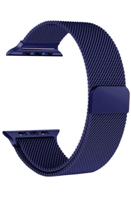 Apple Watch Için 42Mm Mıknatıslı Metal Kayış Kordon Lacivert
