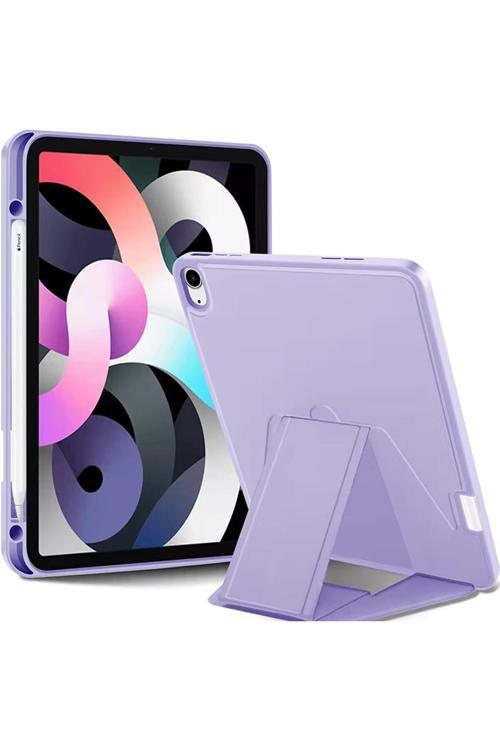 İpad 10. Nesil 10.9 İnç İle Uyumlu Kılıf Lüks Kadife İç Kaplamalı Suni Deri, Mıknatıslı V- Stand