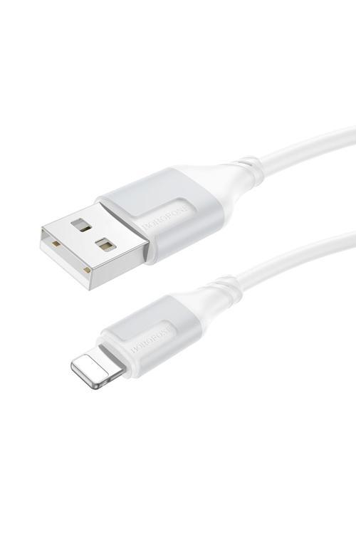 İphone Ile Uyumlu 2.4A Şarj Ve Data Kablo Usb To Lightning - 1 Metre - Bx101