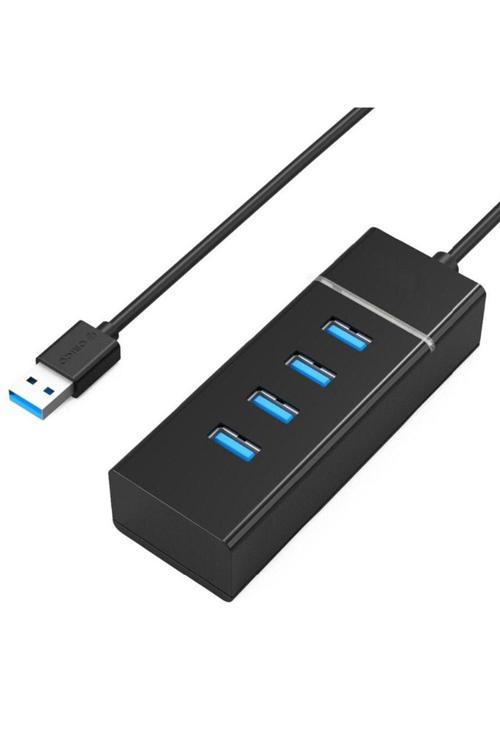 Usb 3.0 4 Port Usb Çoğaltıcı 5Gbps Super Speed 1 Metre Siyah