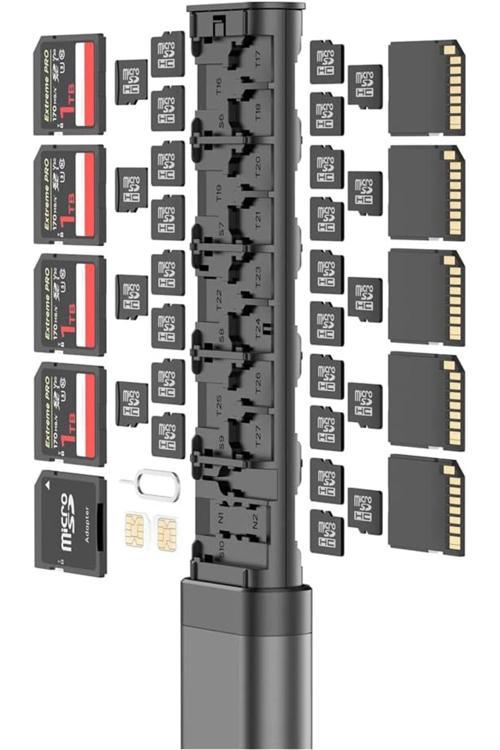 Microsd İçin Budi Alaşımlı Hafıza Kartı Depolama Çubuğu - Tam Sd Ve Nano Sim Düzenleyici Dc536Cb