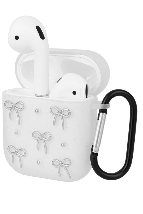 Airpods Pro 2. Nesil İle Uyumlu Sert Silikon Kılıf Şeffaf Simli Koruyucu Askı Aparatlı Fiyonk