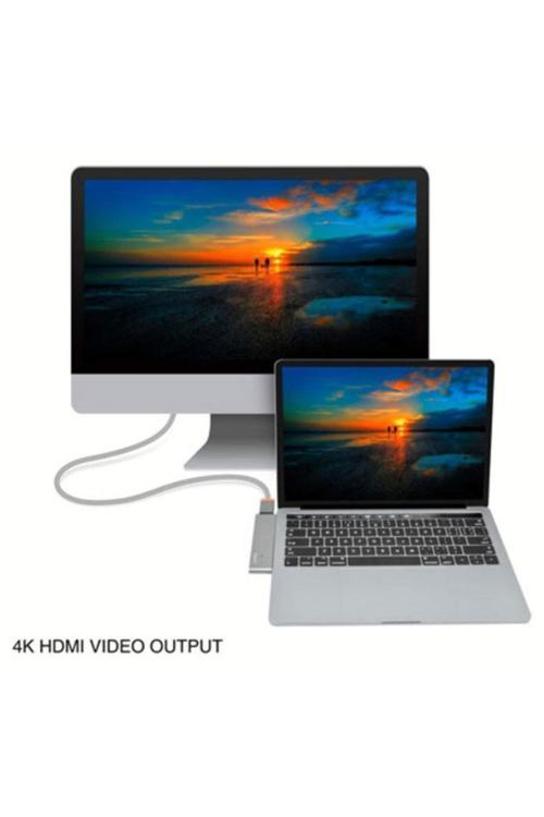 7İn1 Type-C To 4K Hdtv 2X Usb Çoklayıcı Kart Reader