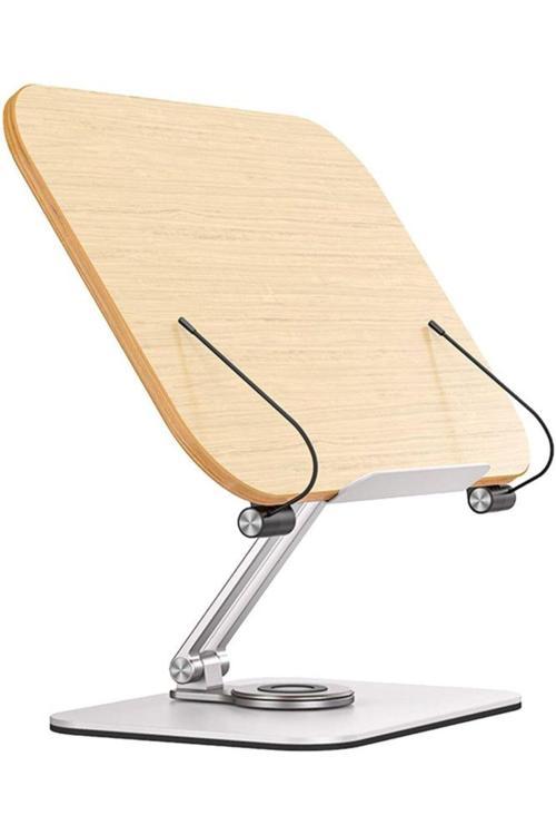 Profesyonel Kitap Okuma Tablet Tutucu Ders Çalışma Sunum Standı 360° Dönebilen A Kalite