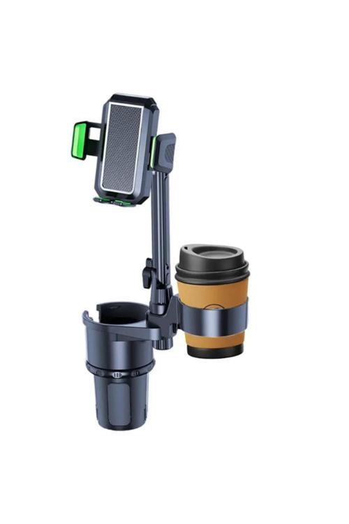 Araç İçi Telefon Tutucu Ve Çift Bardak Tutuculu Büyük Boy 40 Cm Yükseklik Fonksiyonel Sb-3066S