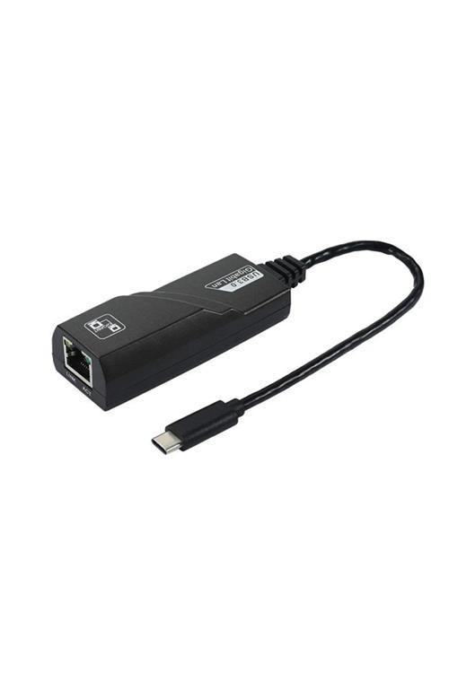 Type-C Ethernet Adaptör 1000 Mbps Gigabit Lan Type-C To Rj45 Çevirici (Nrt-1049)