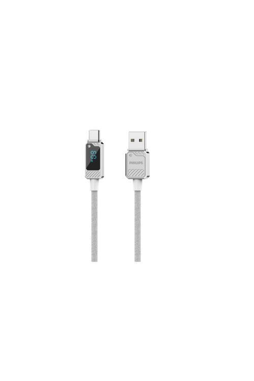 Usb-A-Type-C Şarj Kablosu,60W,Hızlı Şarj,6A Yüksek Akım,1 Metre,Örgülü,Dijital Gösterge,Dlc5011A