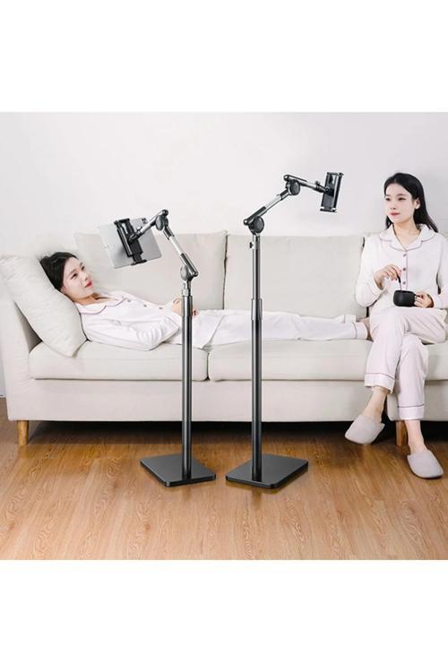 Profesyonel 12.9 İnçe Kadar Uyumlu Tablet Tutucu Yüksekliği Ayarlanabilir 360 Derece 140Cm Ld057