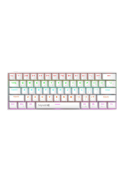 3 Modlu Türkçe Q Tuş Dizilimi Rgb Mekanik Oyuncu Klavye Kb610 Beyaz