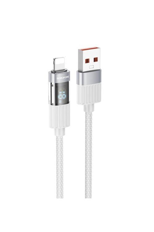 İphone İle Uyumlu 2.4A Şarj Ve Data Kablo Usb To Lightning - 1.2 Metre - Bu46