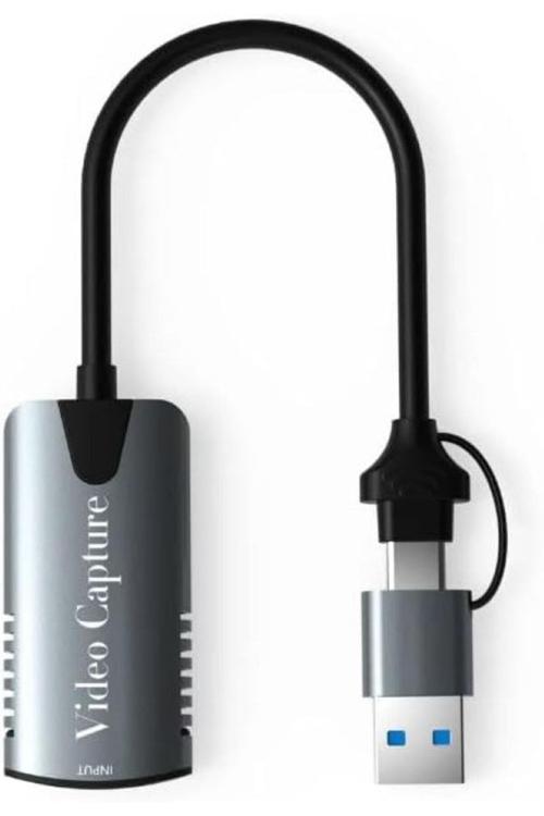 Type-C To Usb 2İn1 Video Capture Yakalama Kartı Hdmı To Type-C Pc Bilgisayar Video Adaptör Çevirici
